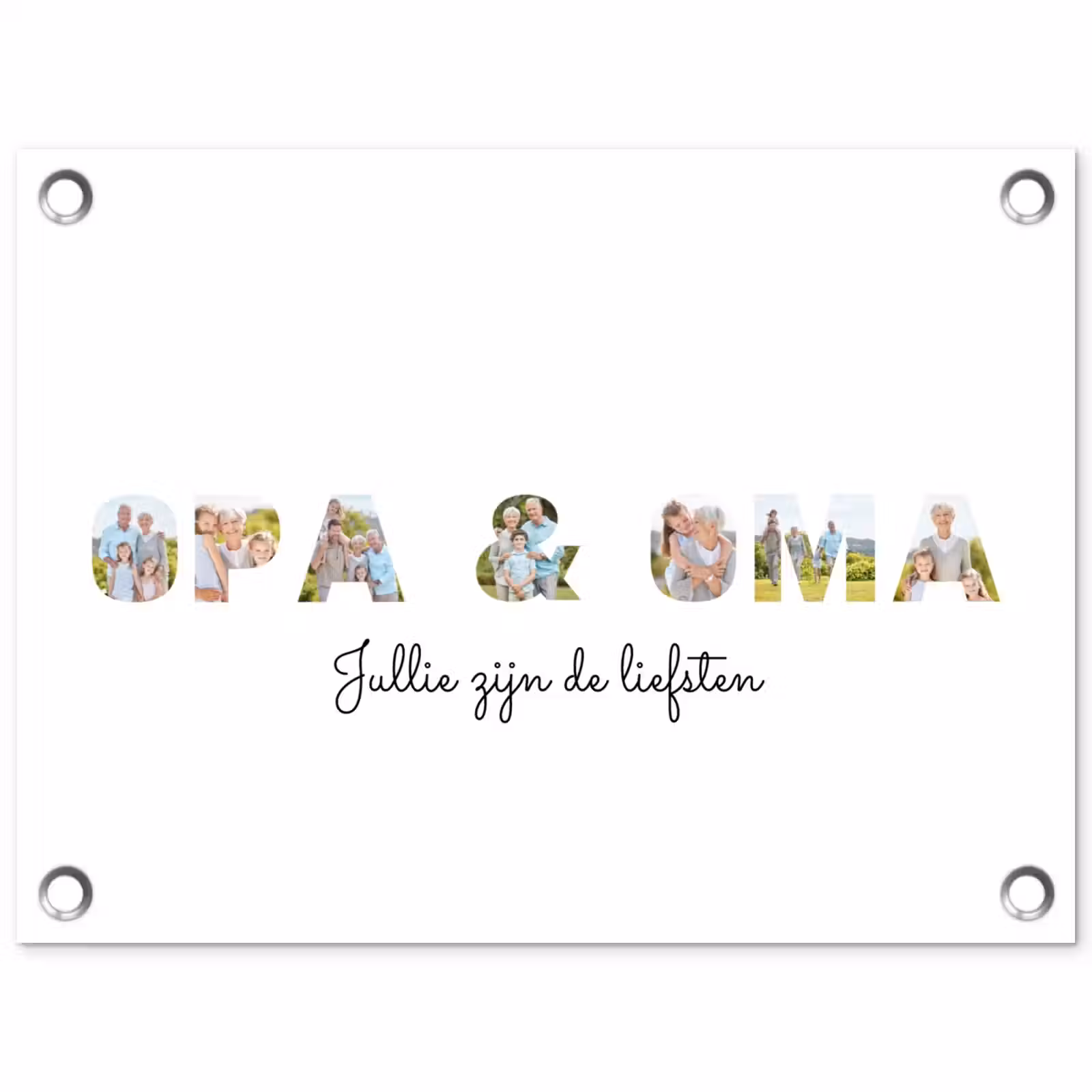 Gepersonaliseerde tuinposter - Opa & Oma - Lettercollage — 1