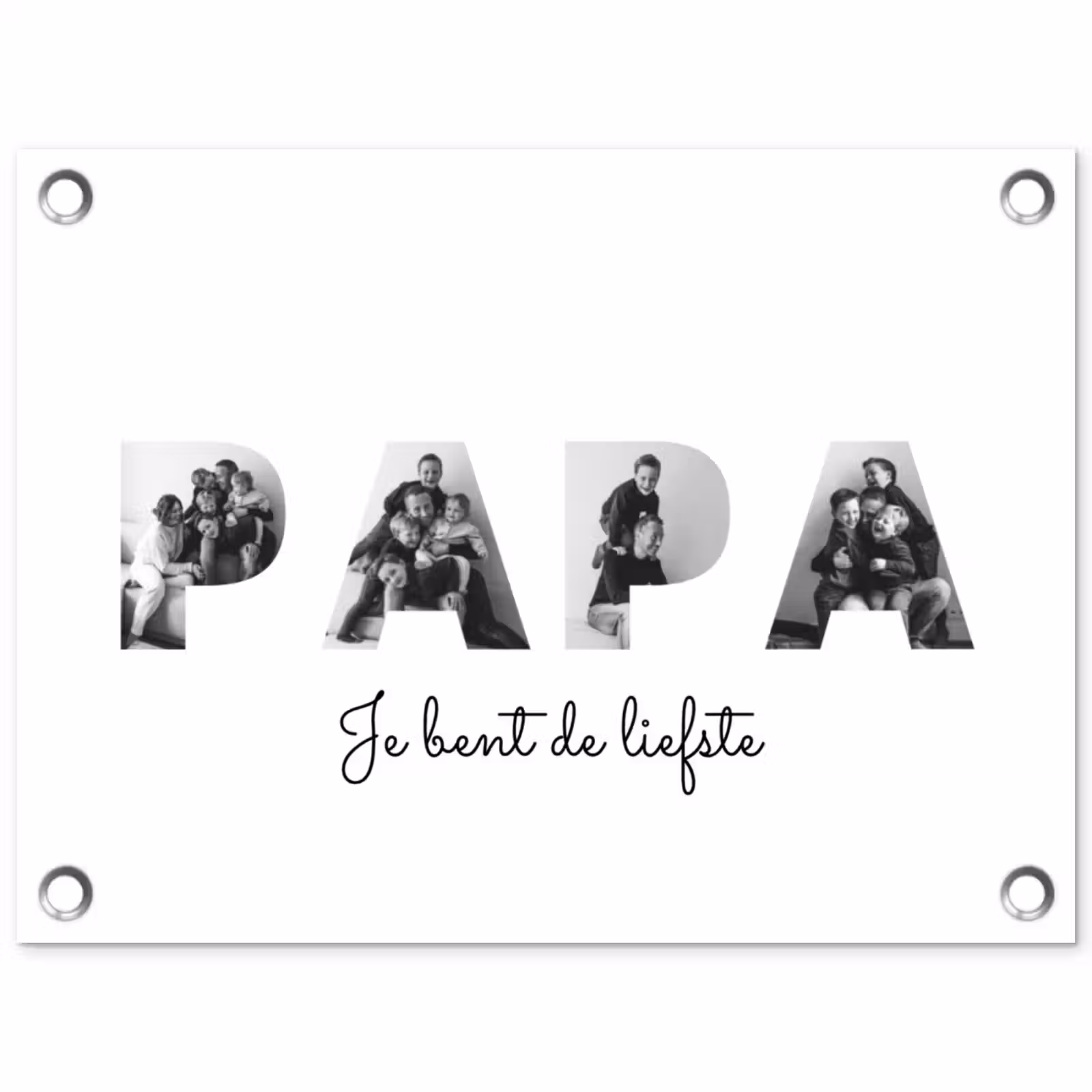 Gepersonaliseerde tuinposter - Papa - Lettercollage — 1