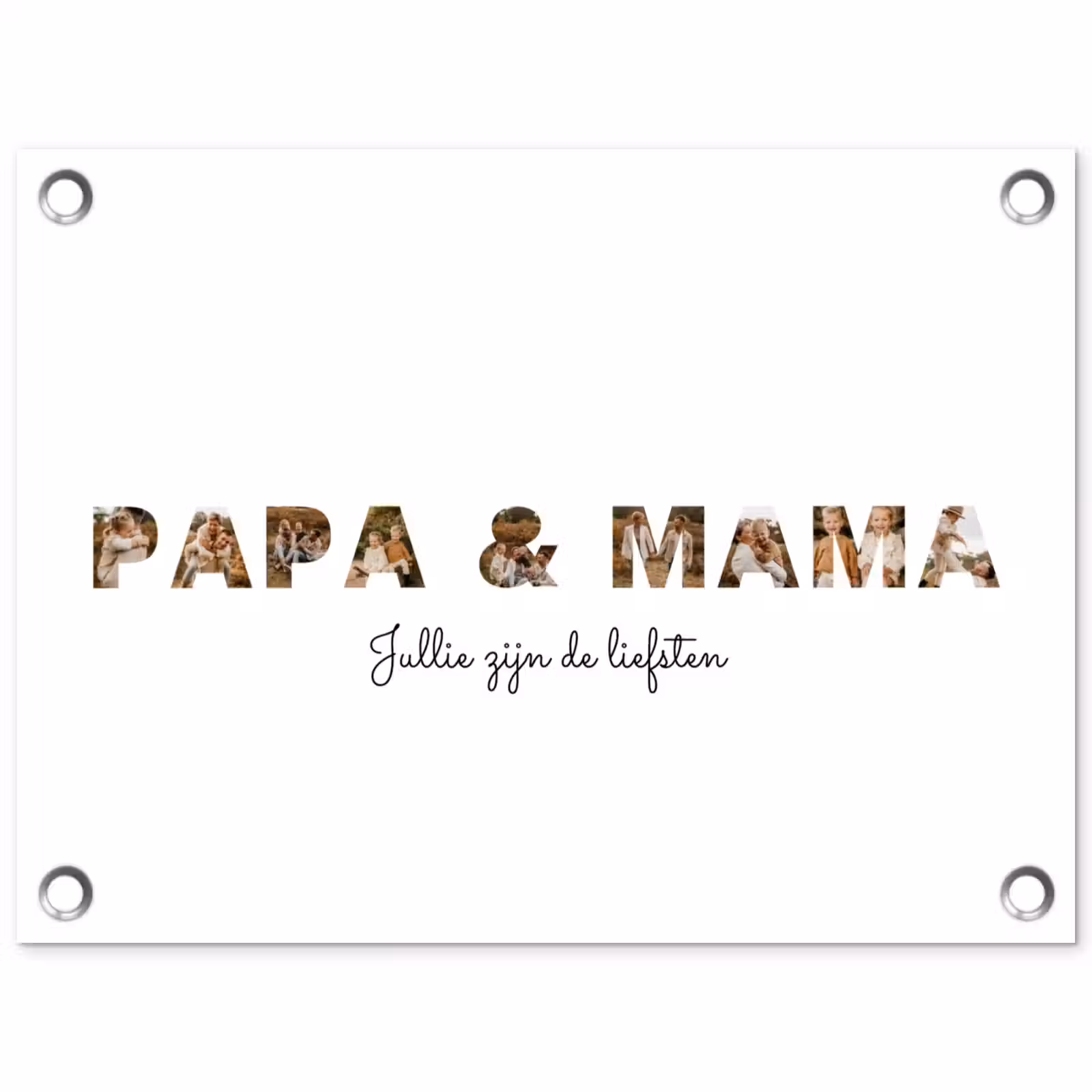Gepersonaliseerde tuinposter - Papa & Mama - Lettercollage — 1