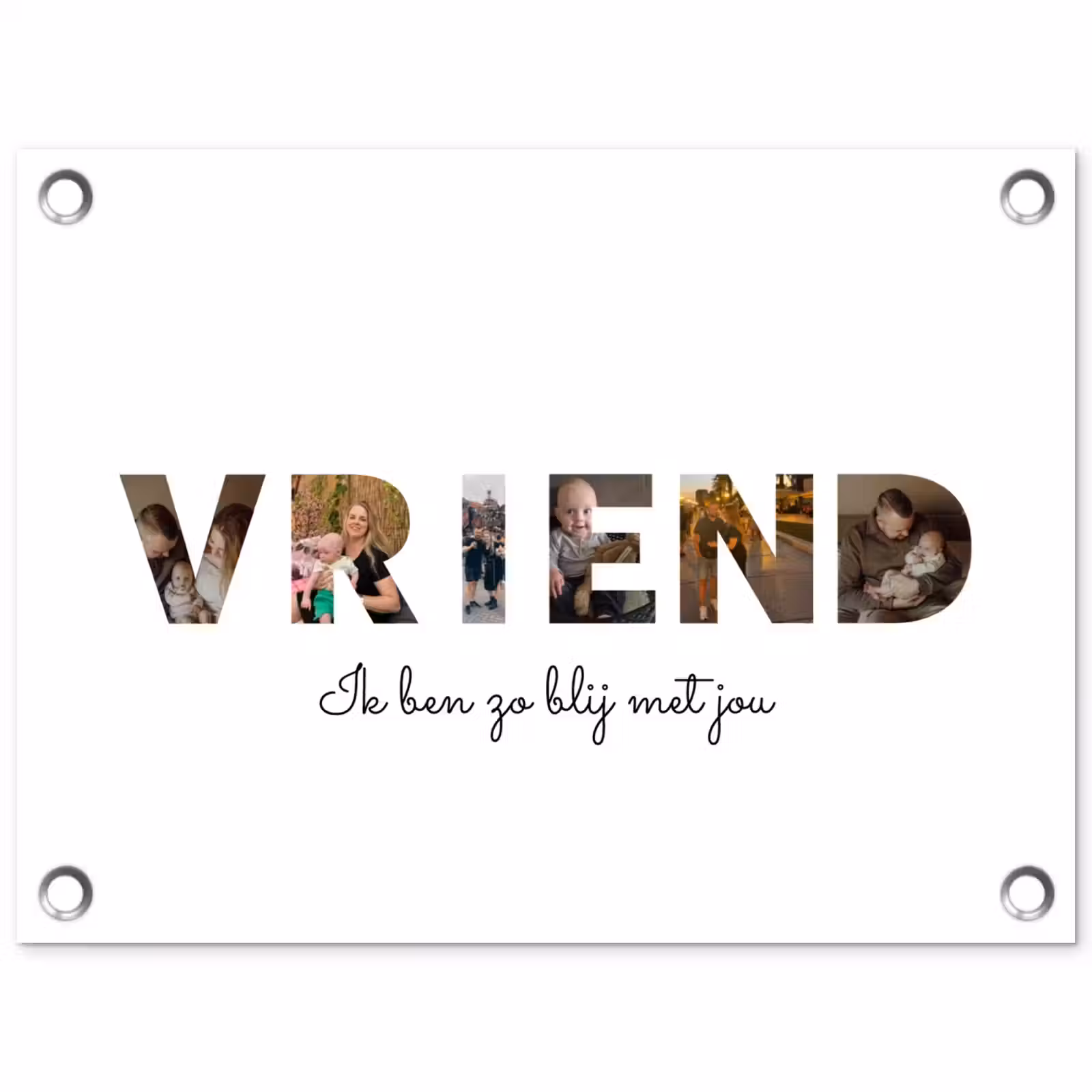 Gepersonaliseerde tuinposter - Vriend - Lettercollage — 1