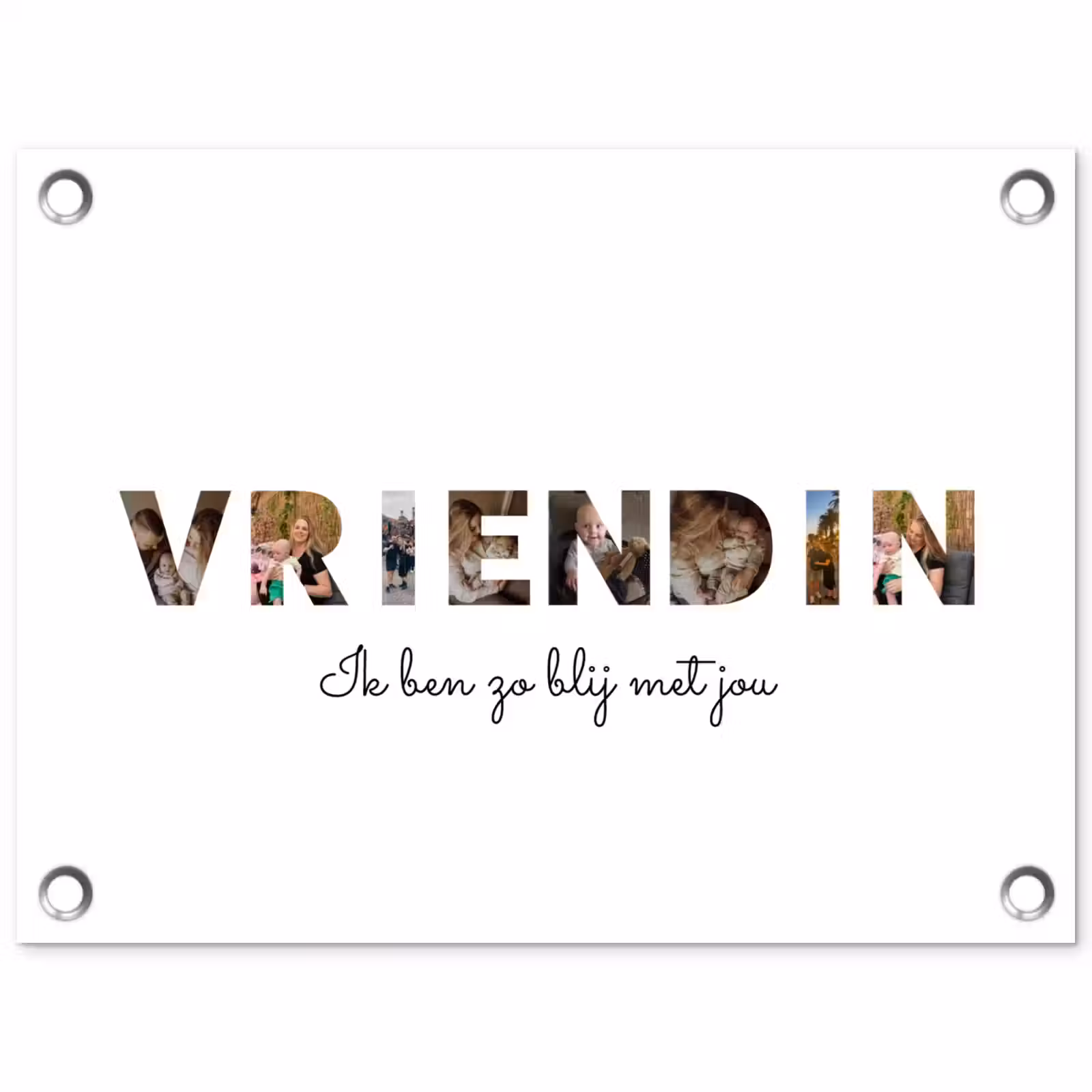Gepersonaliseerde tuinposter - Vriendin - Lettercollage — 1