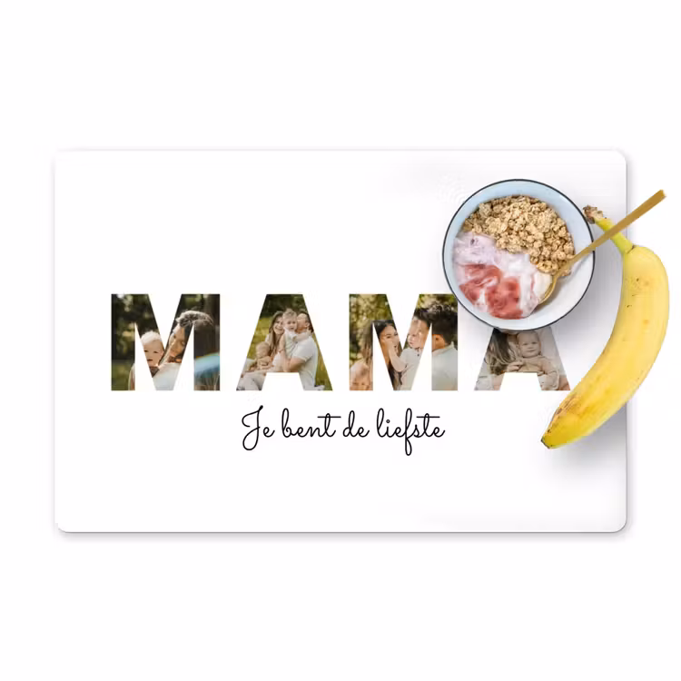 Gepersonaliseerde placemat - 6 stuks - Mama - Lettercollage — 1