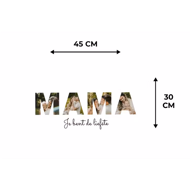 Gepersonaliseerde placemat - 6 stuks - Mama - Lettercollage — 3
