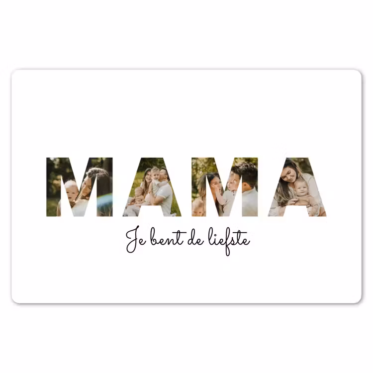 Gepersonaliseerde placemat - 6 stuks - Mama - Lettercollage — 7