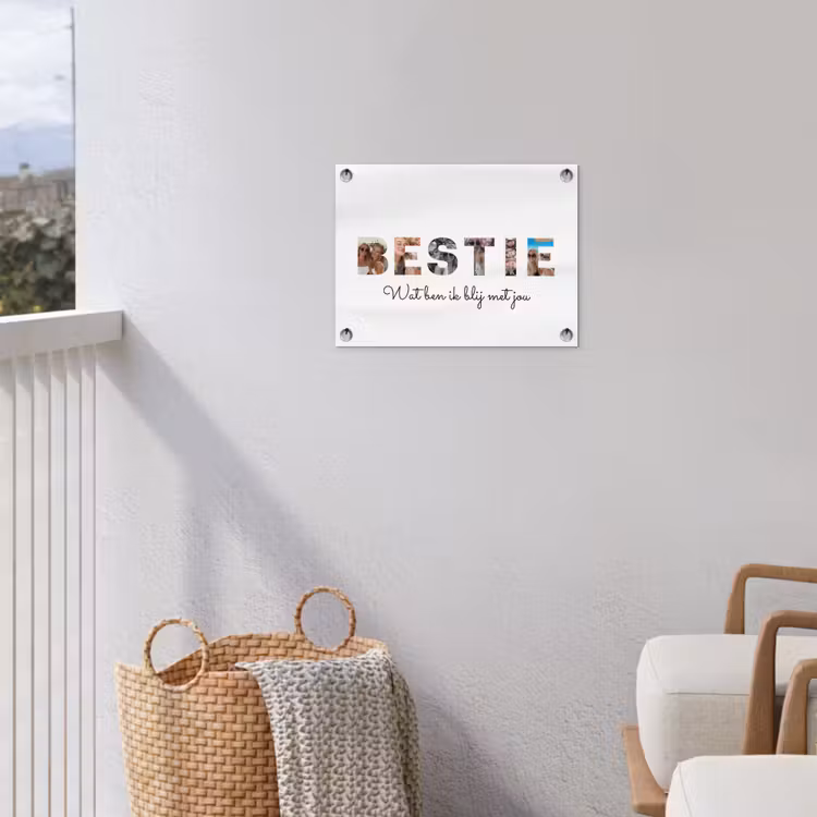 Gepersonaliseerde tuinposter - Bestie - Lettercollage — 3