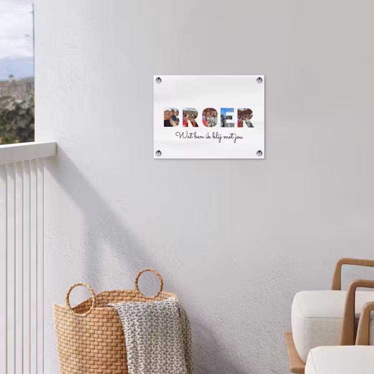 Gepersonaliseerde tuinposter - Broer - Lettercollage — 3