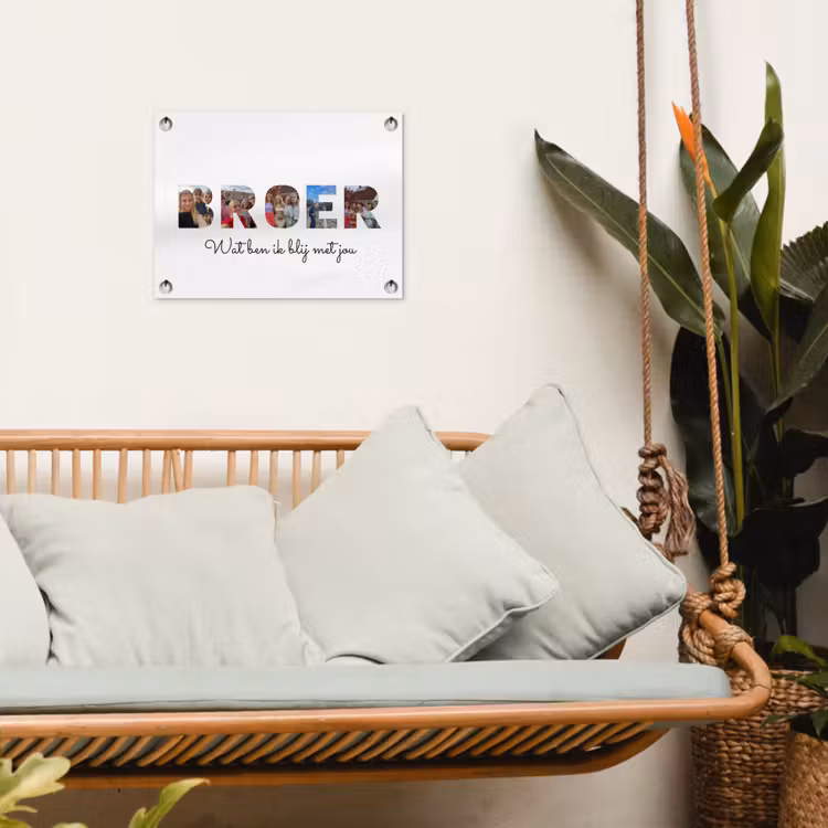Gepersonaliseerde tuinposter - Broer - Lettercollage — 5