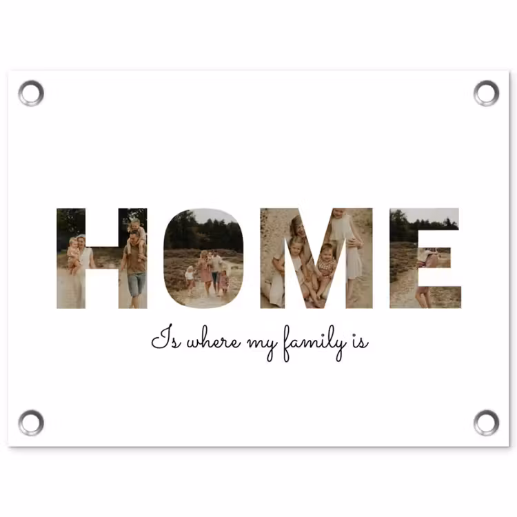 Gepersonaliseerde tuinposter - Home - Lettercollage — 1