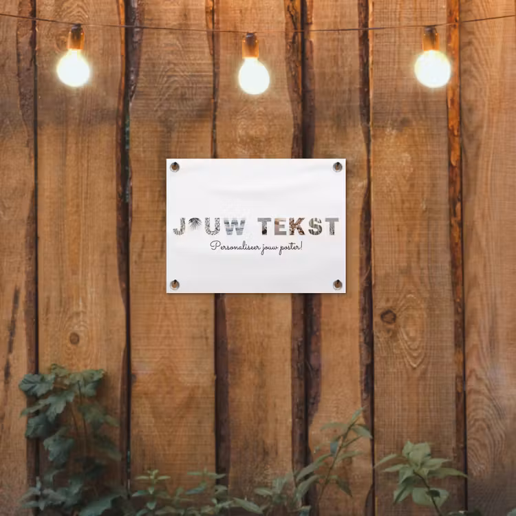 Gepersonaliseerde tuinposter - Jouw Tekst - Lettercollage — 2