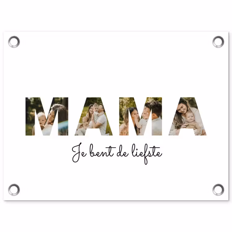 Gepersonaliseerde tuinposter - Mama - Lettercollage — 1