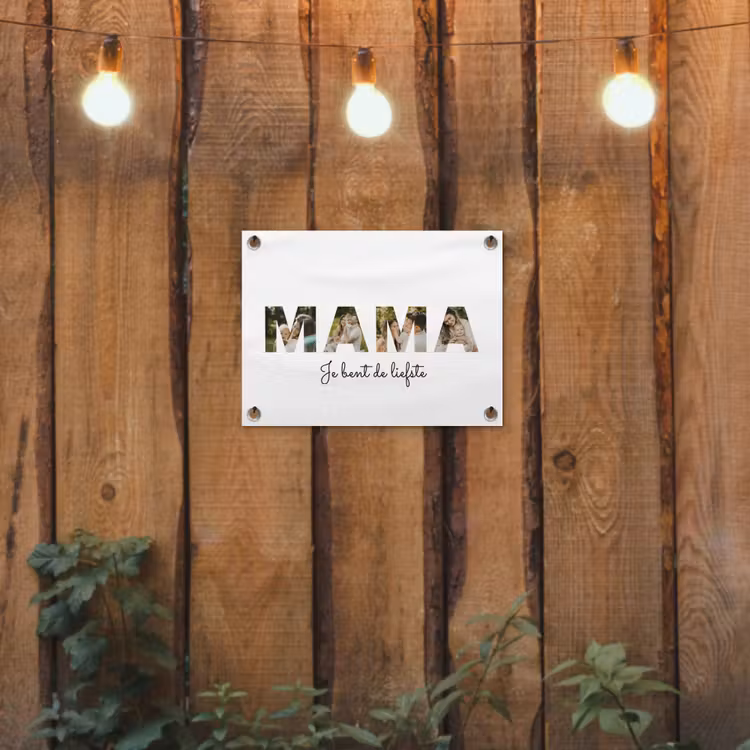Gepersonaliseerde tuinposter - Mama - Lettercollage — 2
