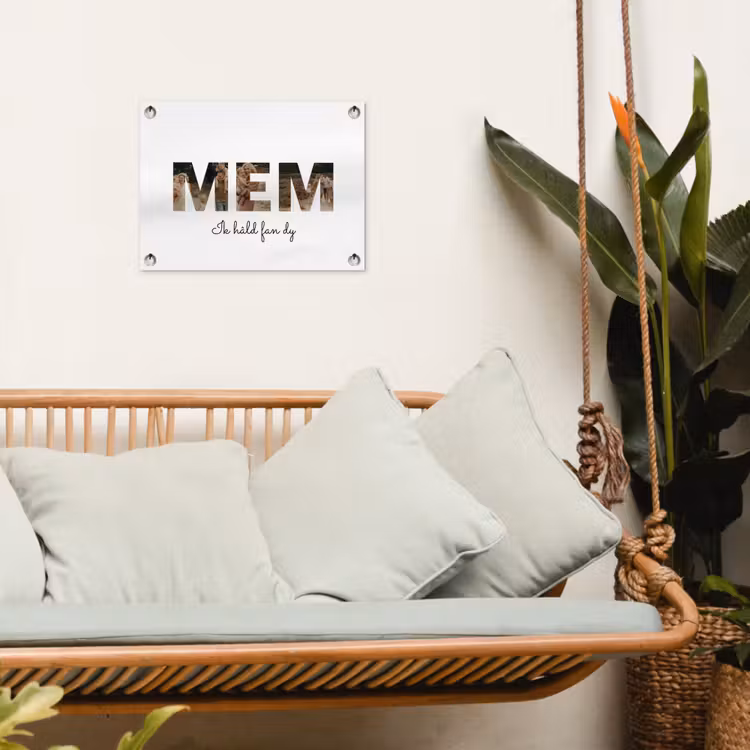 Gepersonaliseerde tuinposter - Mem - Lettercollage — 5