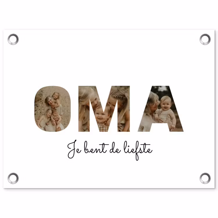 Gepersonaliseerde tuinposter - Oma - Lettercollage — 1