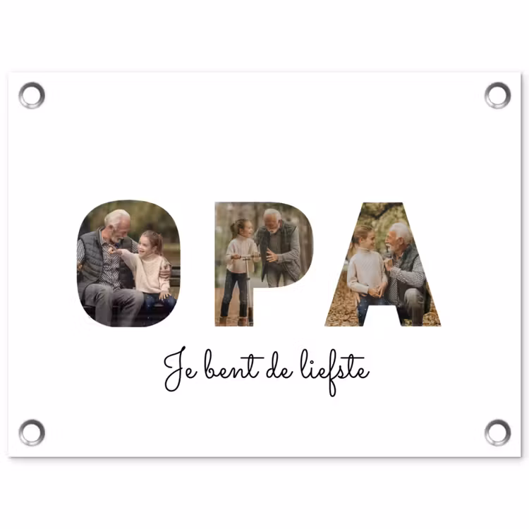 Gepersonaliseerde tuinposter - Opa - Lettercollage — 1