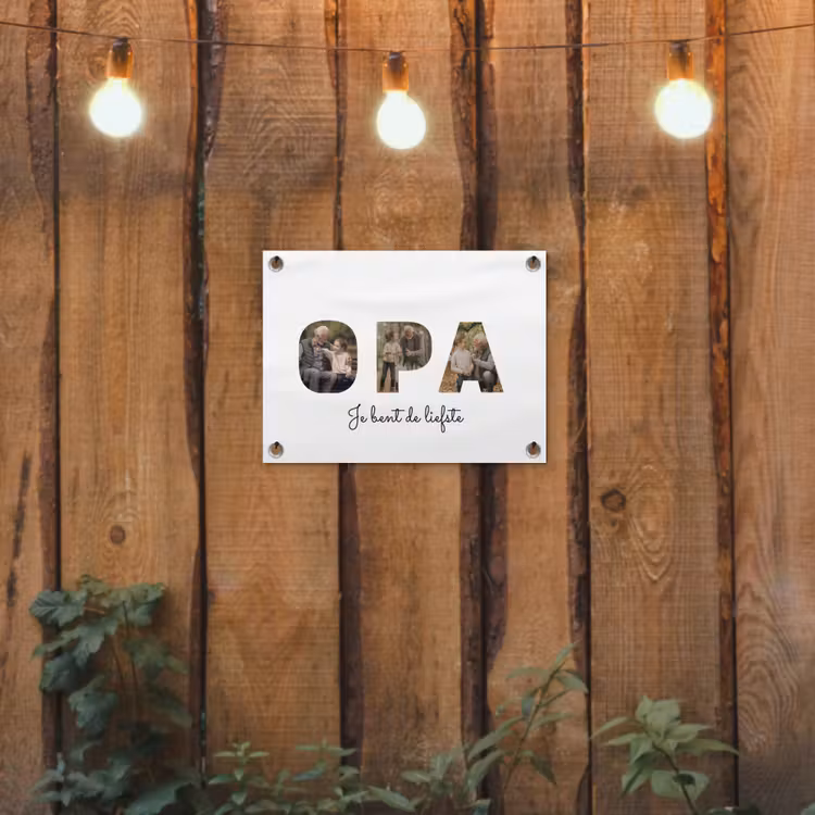 Gepersonaliseerde tuinposter - Opa - Lettercollage — 2