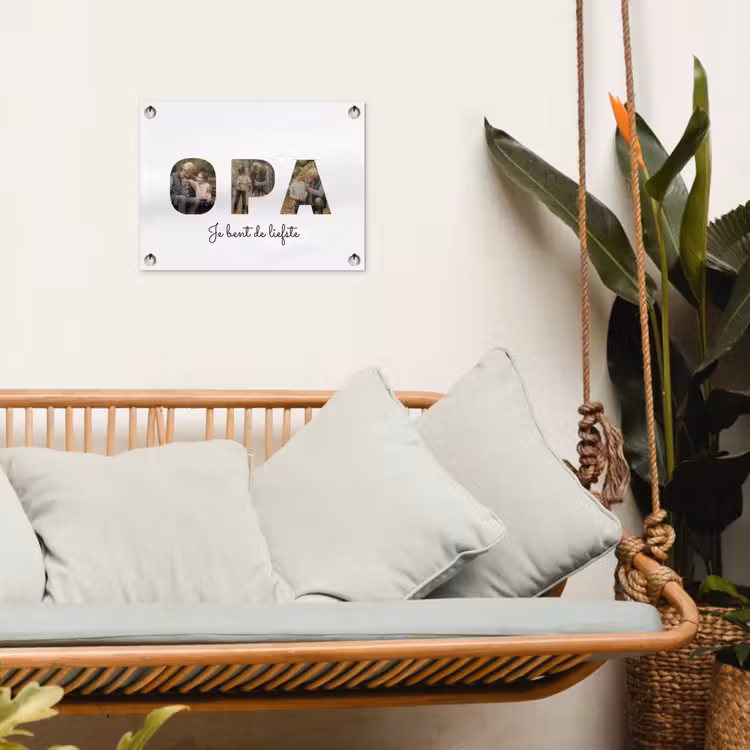 Gepersonaliseerde tuinposter - Opa - Lettercollage — 5