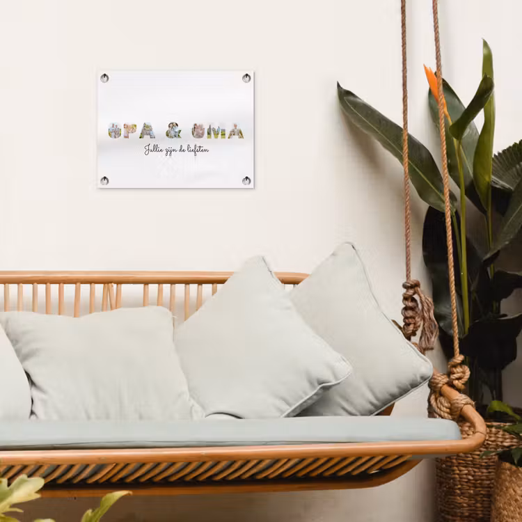 Gepersonaliseerde tuinposter - Opa & Oma - Lettercollage — 5