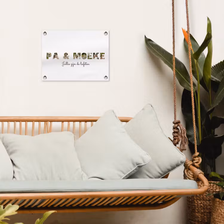 Gepersonaliseerde tuinposter - Pa & Moeke - Lettercollage — 5