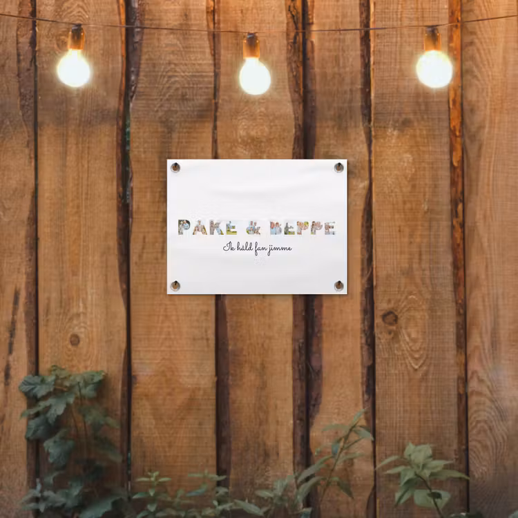 Gepersonaliseerde tuinposter - Pake & Beppe - Lettercollage — 2