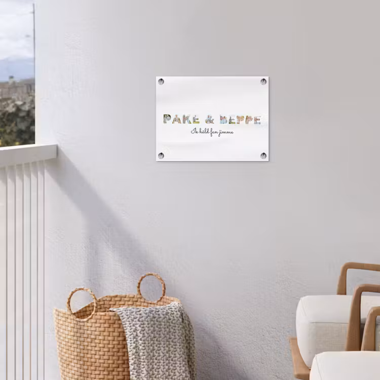 Gepersonaliseerde tuinposter - Pake & Beppe - Lettercollage — 3