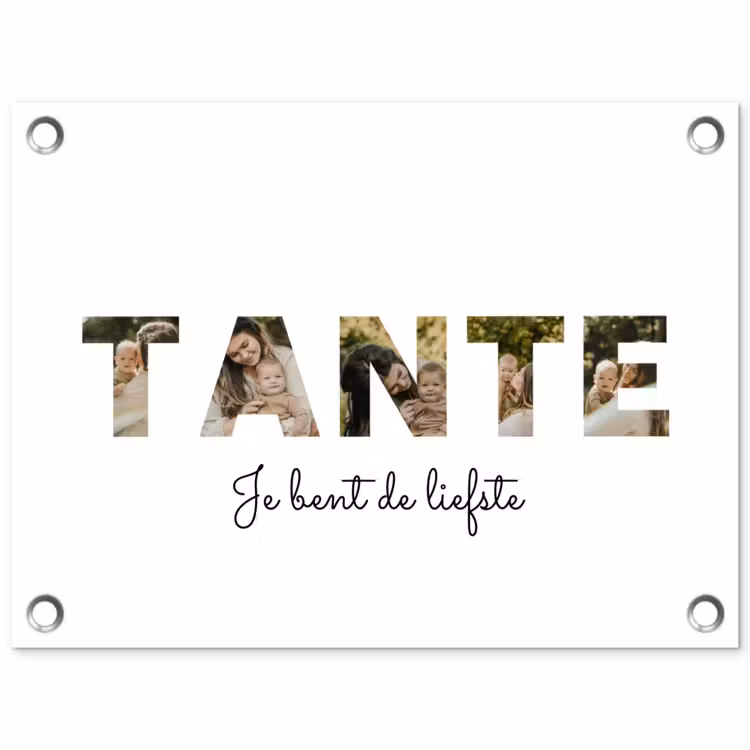 Gepersonaliseerde tuinposter - Tante - Lettercollage — 1