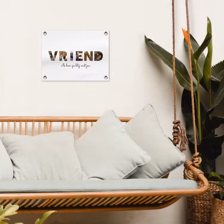 Gepersonaliseerde tuinposter - Vriend - Lettercollage — 5