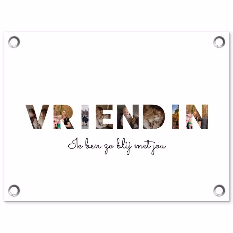 Gepersonaliseerde tuinposter - Vriendin - Lettercollage — 1