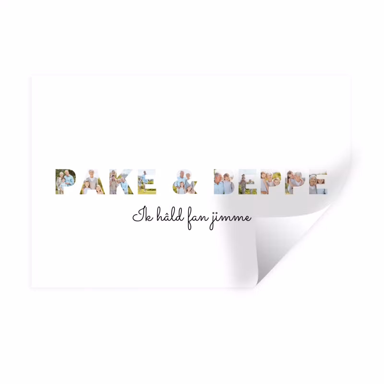 Gepersonaliseerde muursticker - Pake & Beppe - Lettercollage — 1