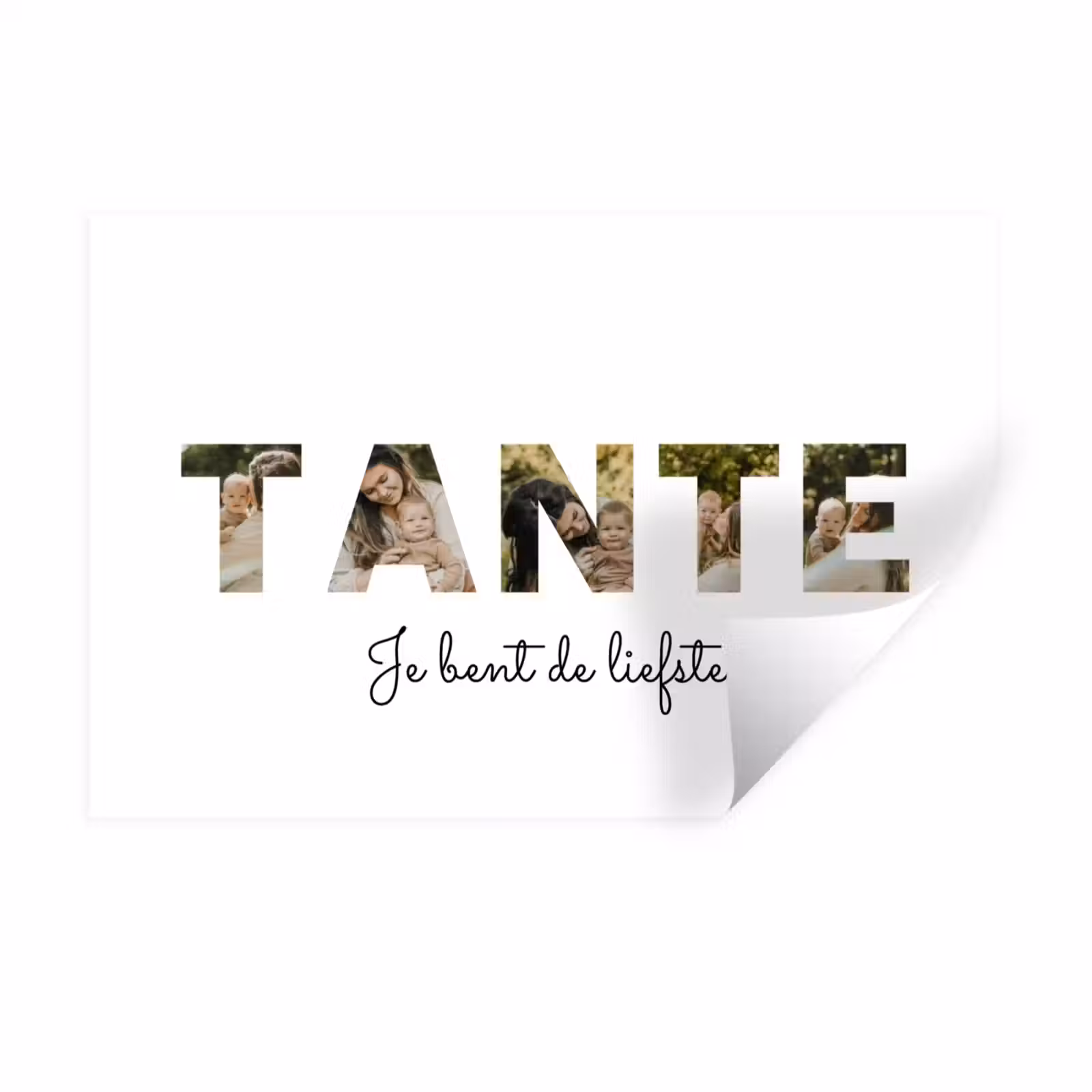 Gepersonaliseerde muursticker - Tante - Lettercollage — 1