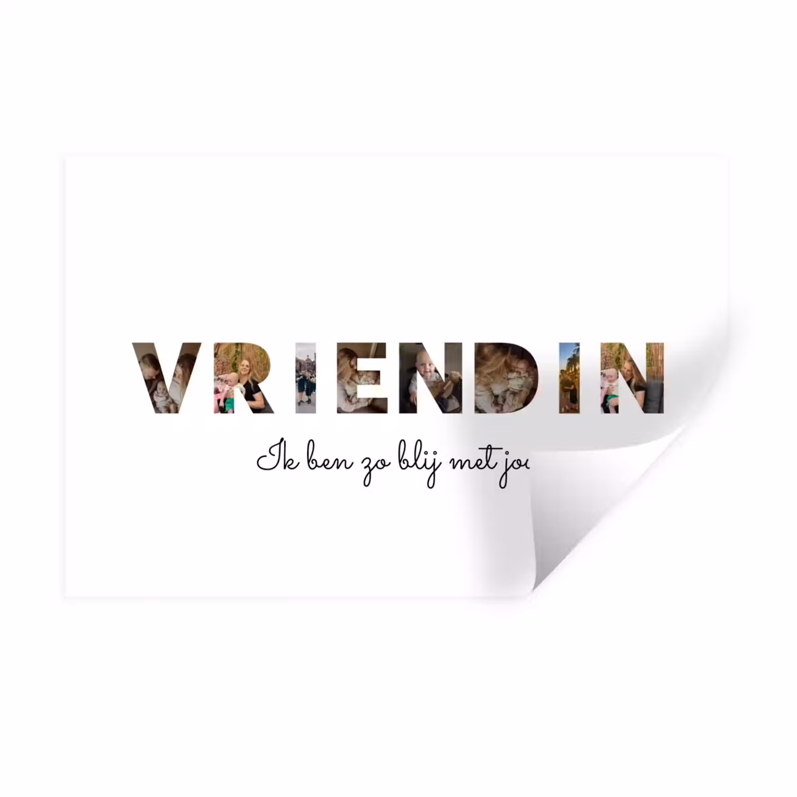 Gepersonaliseerde muursticker - Vriendin - Lettercollage — 1
