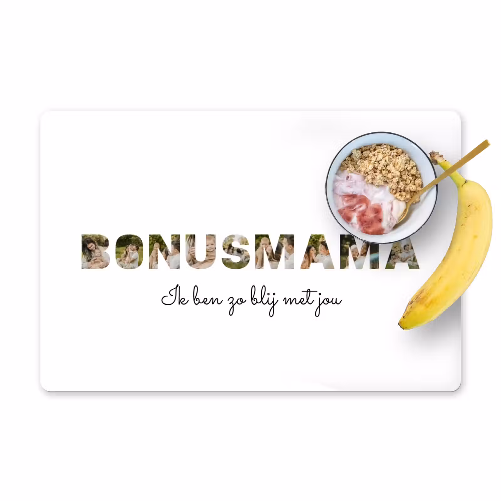 Gepersonaliseerde placemat - 6 stuks - Bonusmama - Lettercollage — 1