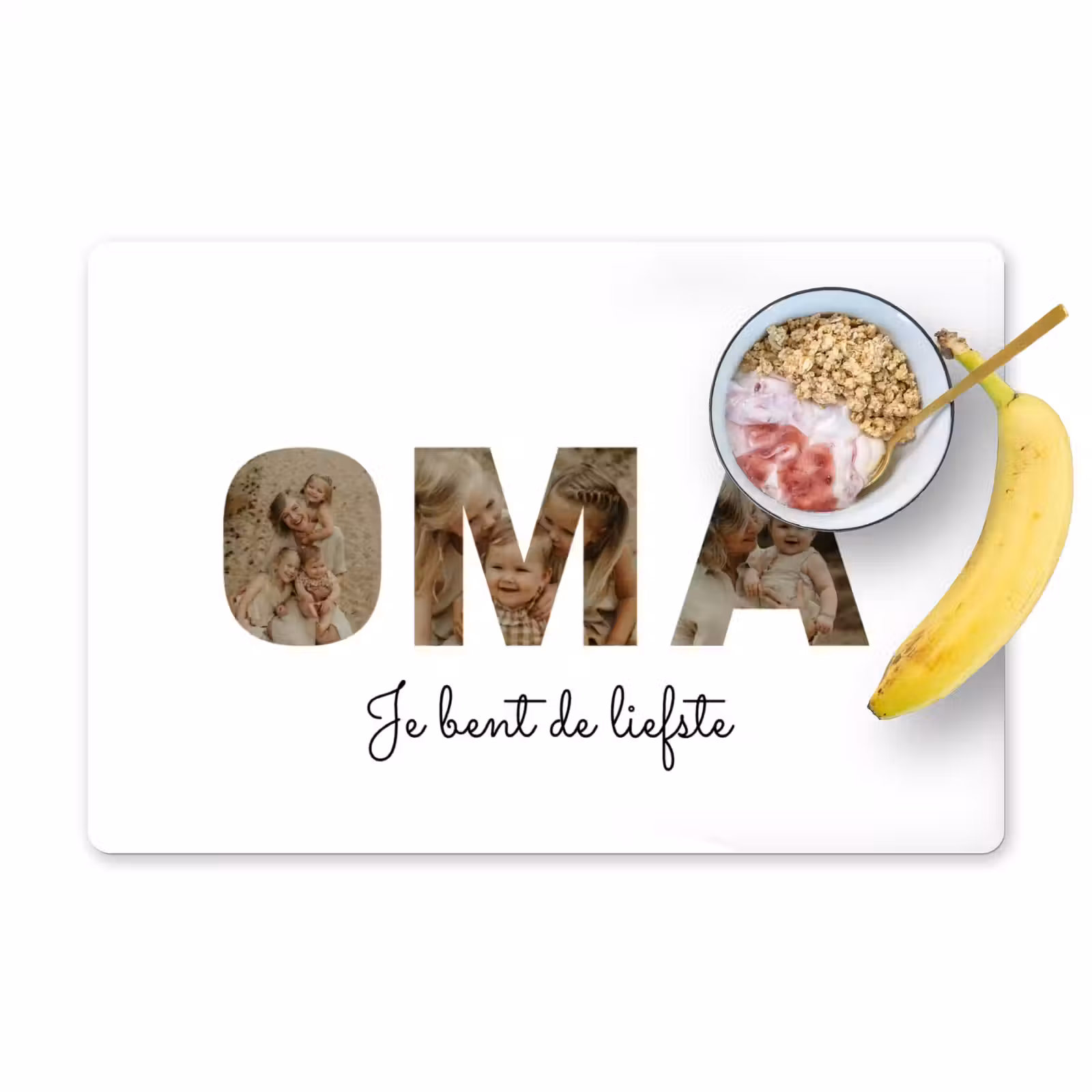 Gepersonaliseerde placemat - 6 stuks - Oma - Lettercollage — 1