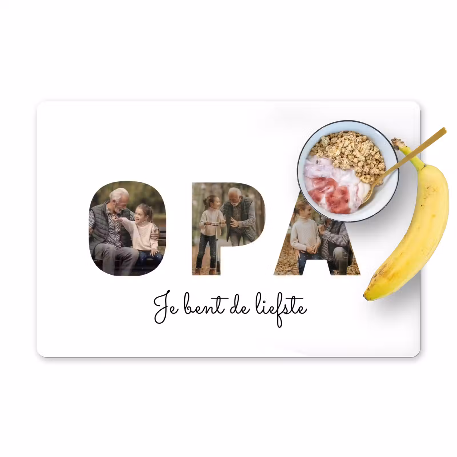 Gepersonaliseerde placemat - 6 stuks - Opa - Lettercollage — 1
