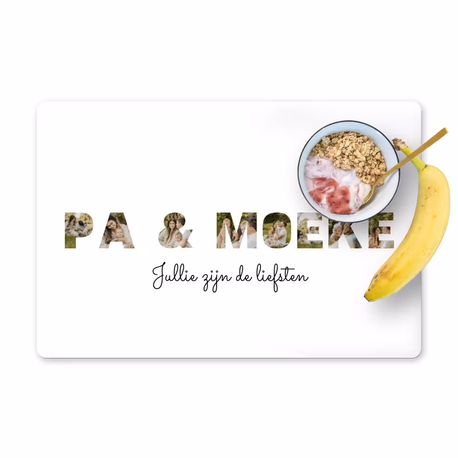 Gepersonaliseerde placemat - 6 stuks - Pa & Moeke - Lettercollage — 1