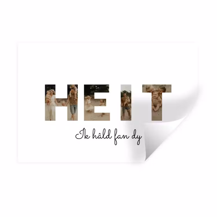 Gepersonaliseerde muursticker - Heit - Lettercollage — 1
