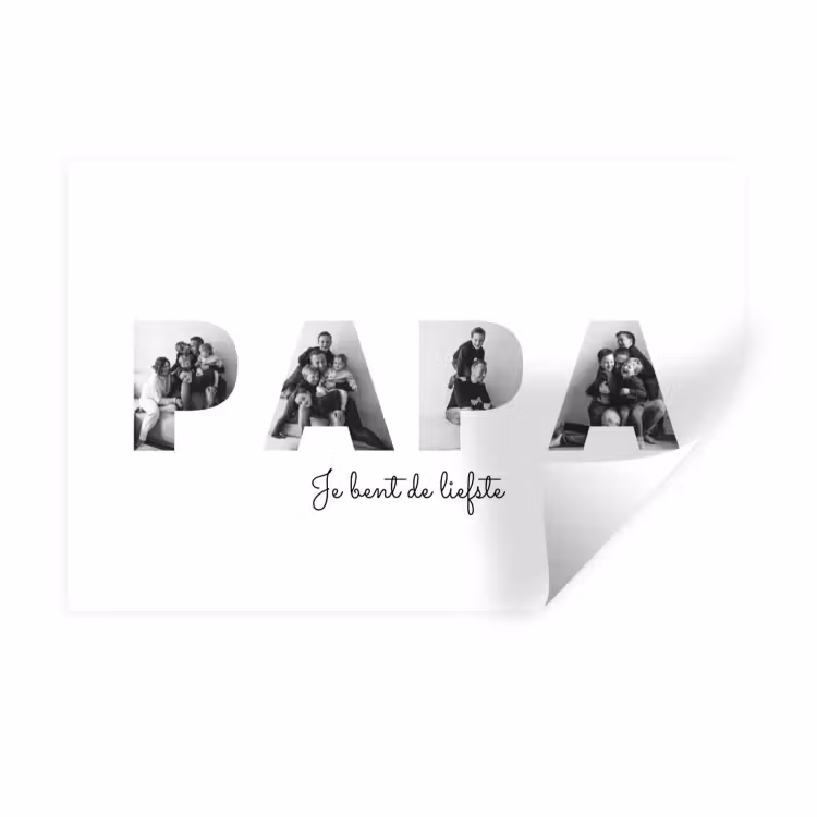 Gepersonaliseerde muursticker - Papa - Lettercollage — 1