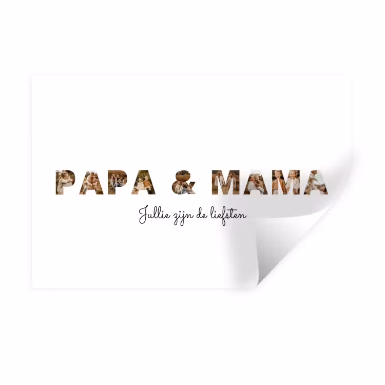 Gepersonaliseerde muursticker - Papa & Mama - Lettercollage — 1