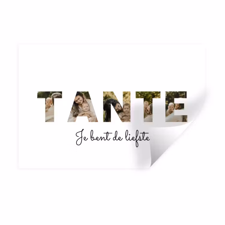 Gepersonaliseerde muursticker - Tante - Lettercollage — 1