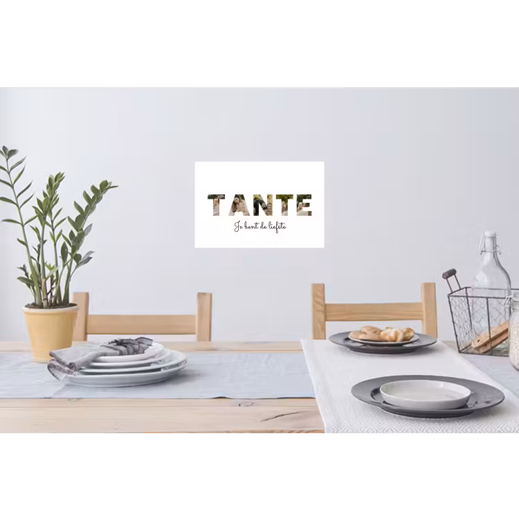 Gepersonaliseerde muursticker - Tante - Lettercollage — 3