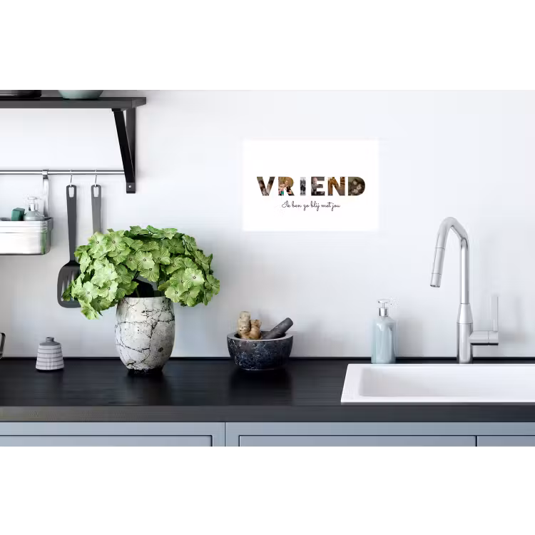 Gepersonaliseerde muursticker - Vriend - Lettercollage — 2