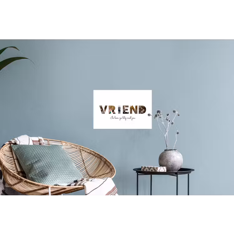 Gepersonaliseerde muursticker - Vriend - Lettercollage — 4