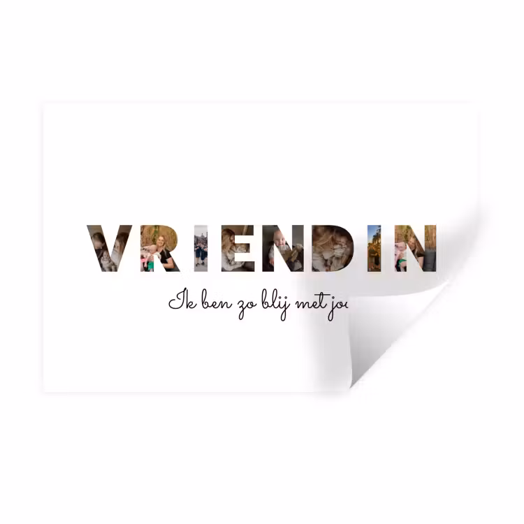 Gepersonaliseerde muursticker - Vriendin - Lettercollage — 1