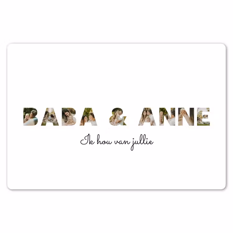 Gepersonaliseerde placemat - 6 stuks - Baba & Anne - Lettercollage — 7