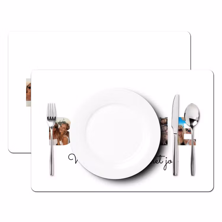 Gepersonaliseerde placemat - 6 stuks - Bestie - Lettercollage — 2