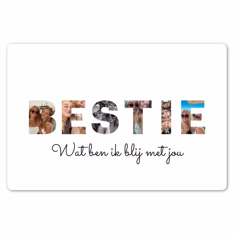 Gepersonaliseerde placemat - 6 stuks - Bestie - Lettercollage — 7