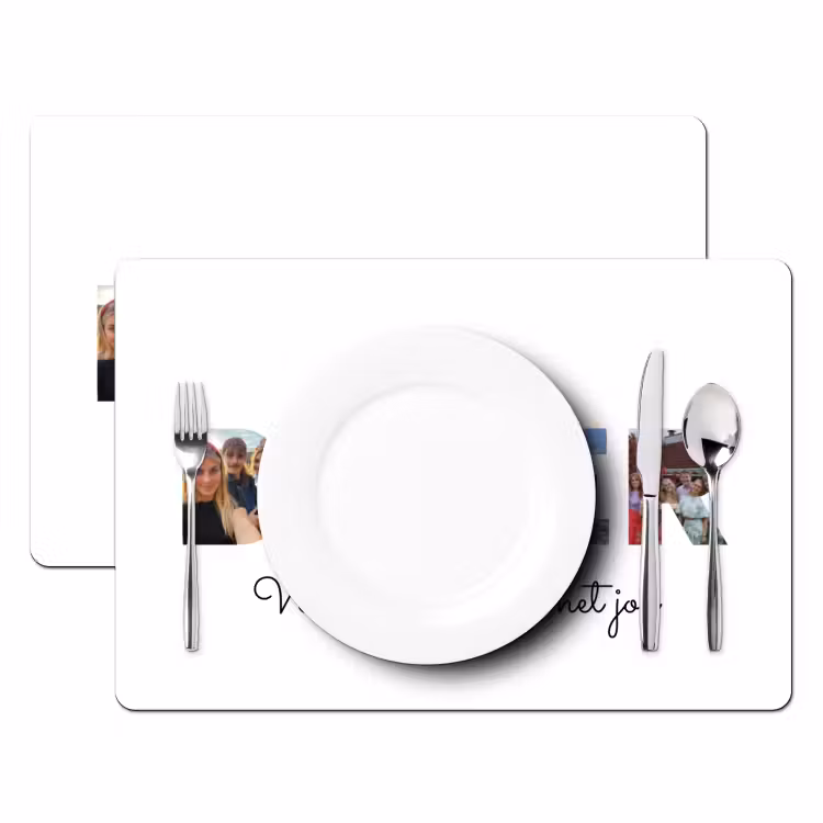 Gepersonaliseerde placemat - 6 stuks - Broer - Lettercollage — 2