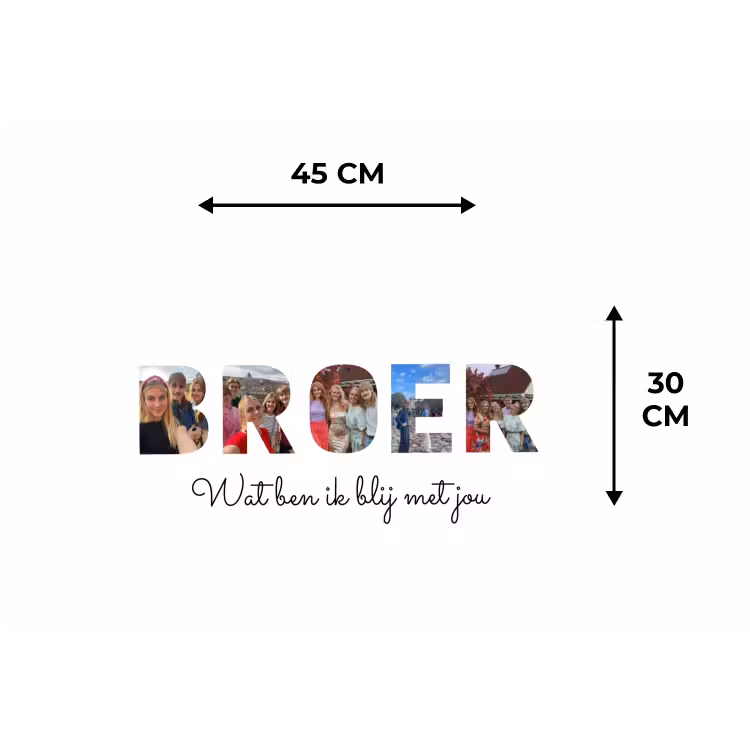Gepersonaliseerde placemat - 6 stuks - Broer - Lettercollage — 3
