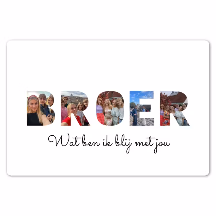 Gepersonaliseerde placemat - 6 stuks - Broer - Lettercollage — 7