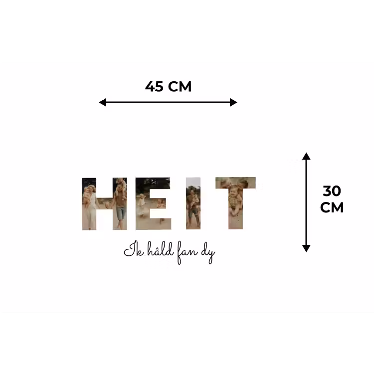 Gepersonaliseerde placemat - 6 stuks - Heit - Lettercollage — 3