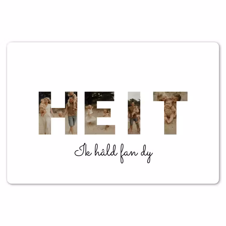 Gepersonaliseerde placemat - 6 stuks - Heit - Lettercollage — 7